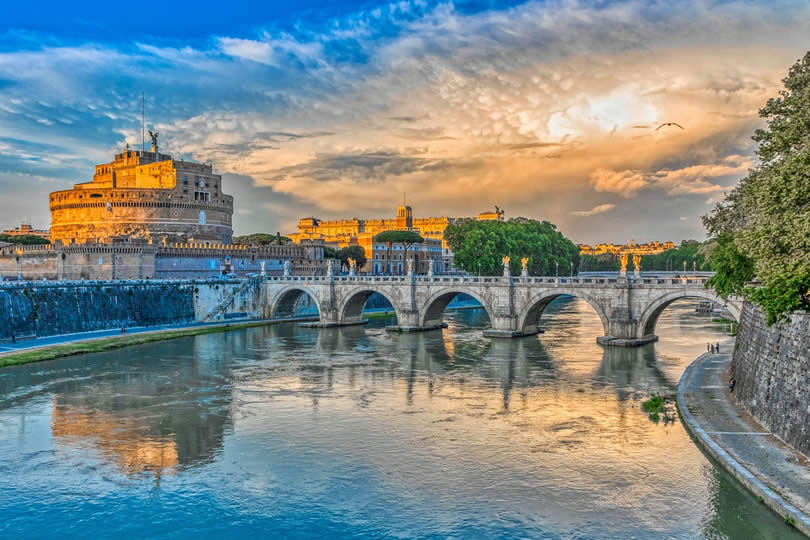 Ponte Sant'Angelo bridge in Rome