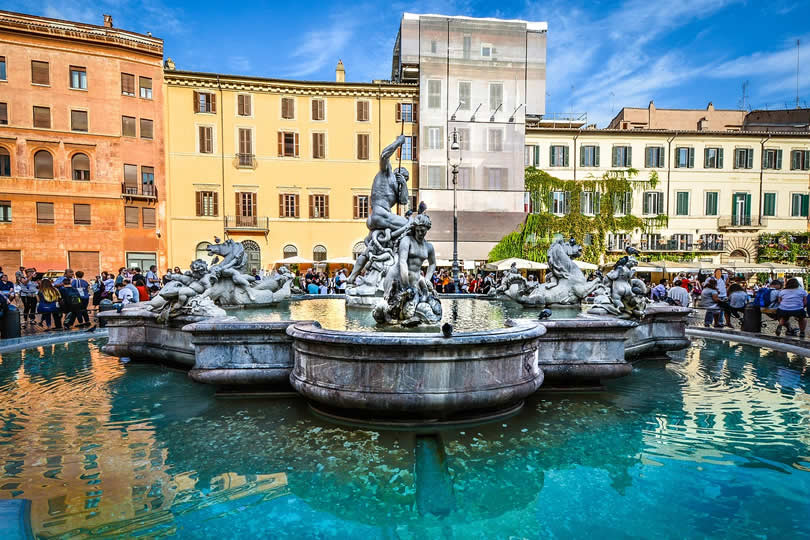 Piazza Navona in center of Rome