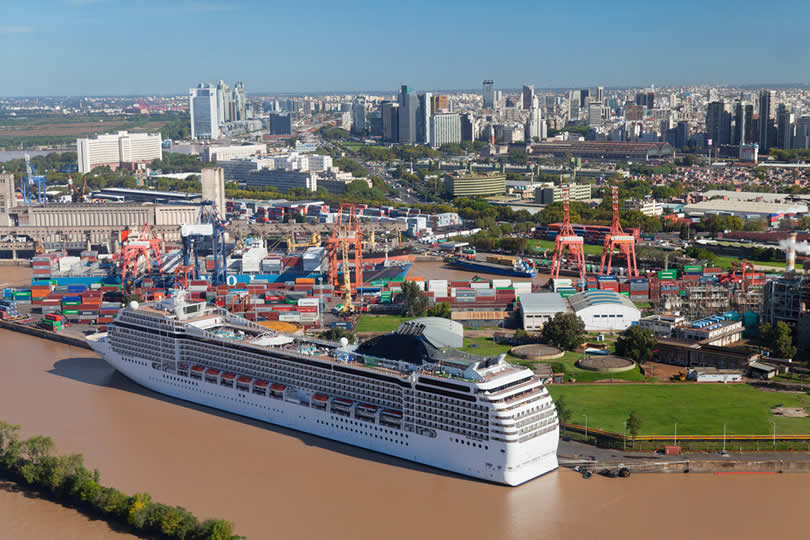 Buenos Aires ship docked in cruise port