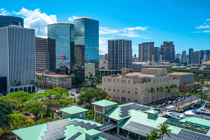 Downtown Honolulu in Hawaii