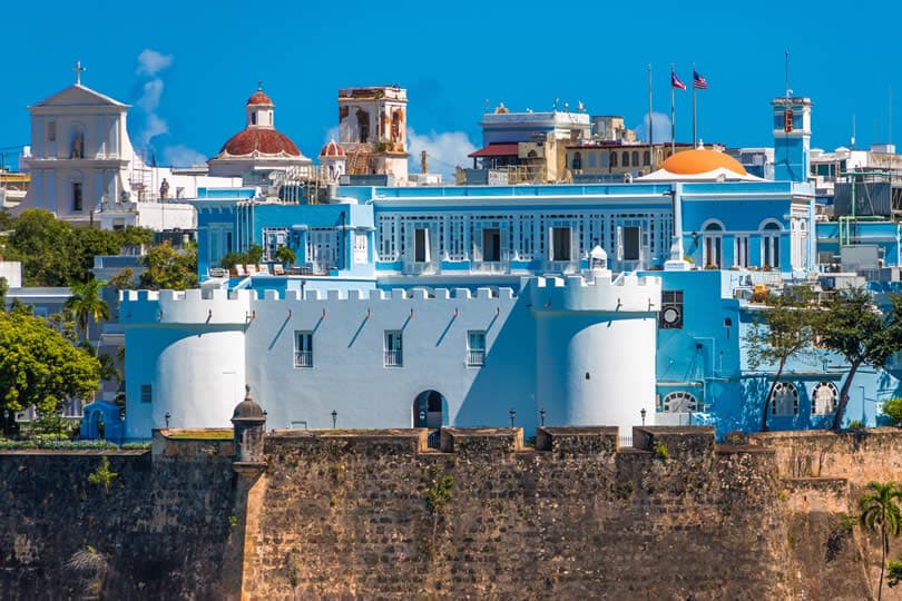 Old San Juan city walls and old town
