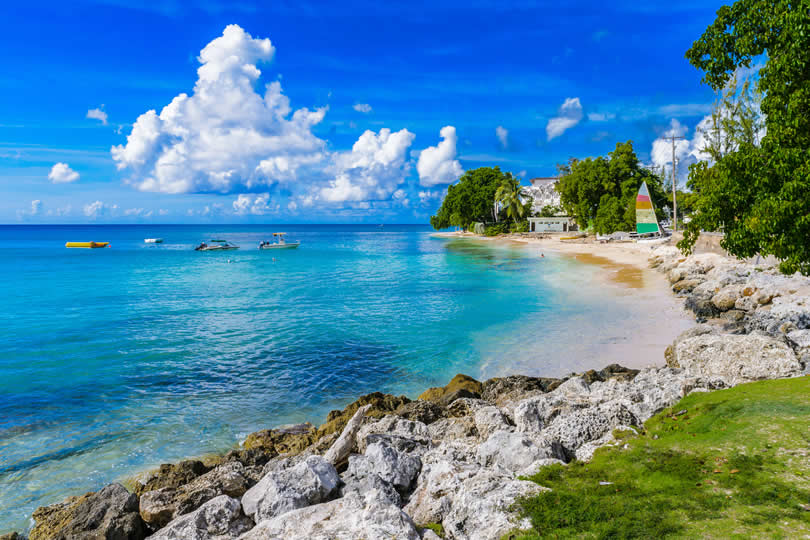 Beach near Bridgetown in Barbados