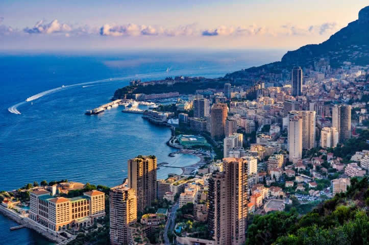 Monaco Monte Carlo aerial view