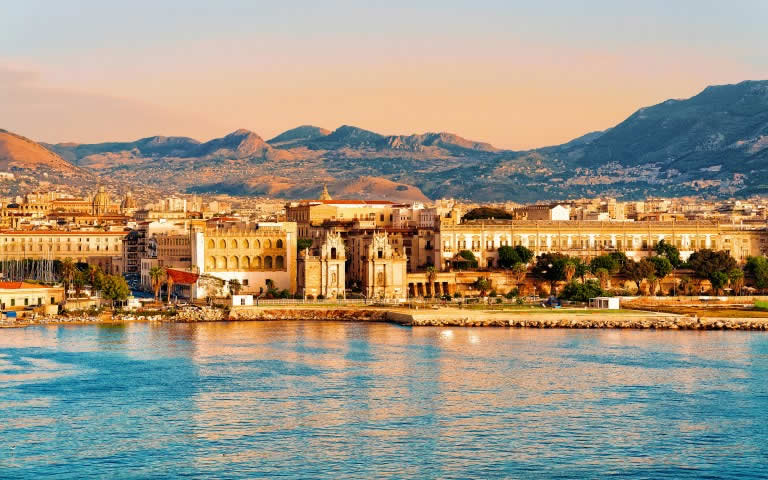 Palermo city and seaside