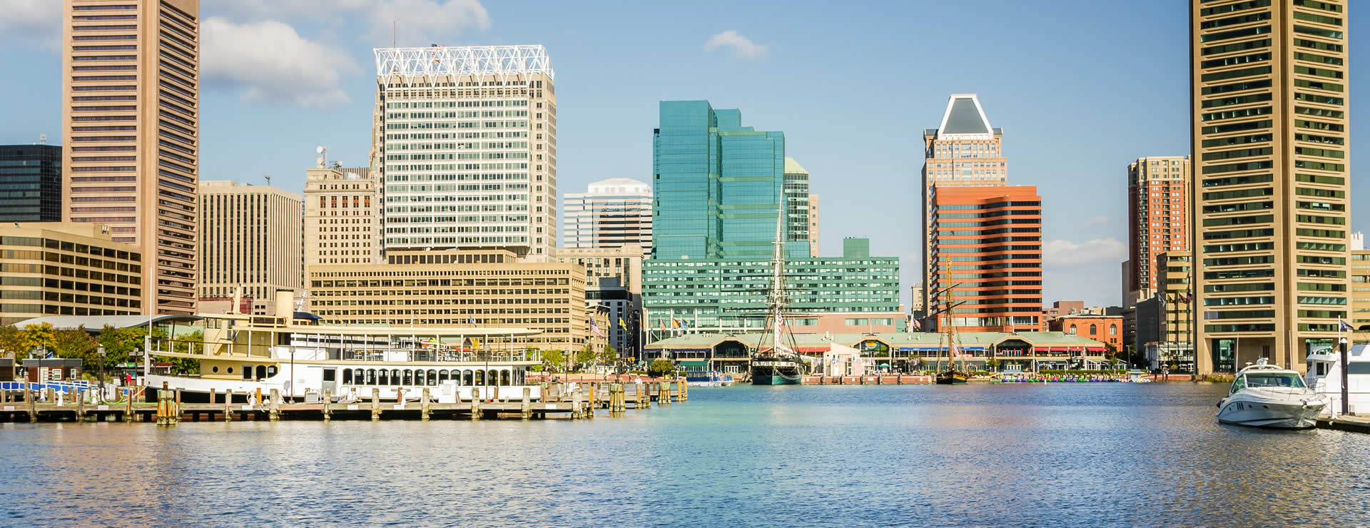 Downtown Baltimore and waterfront
