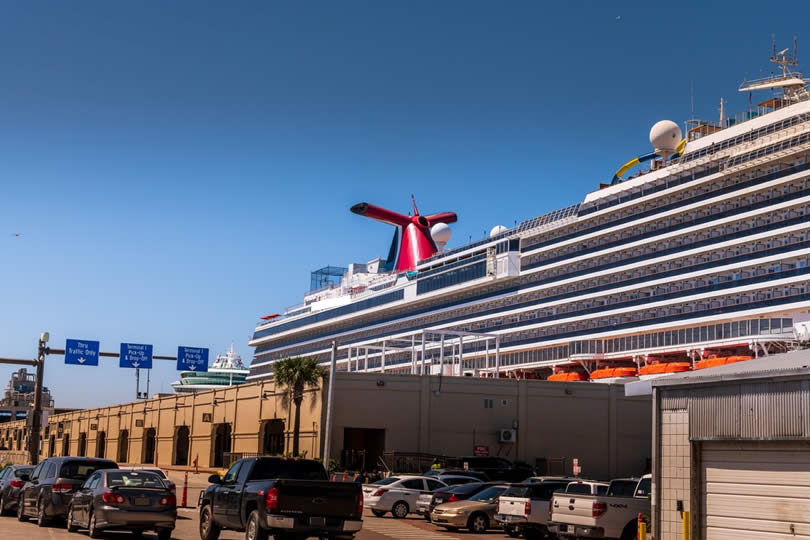Cruise ship in Port of Galveston