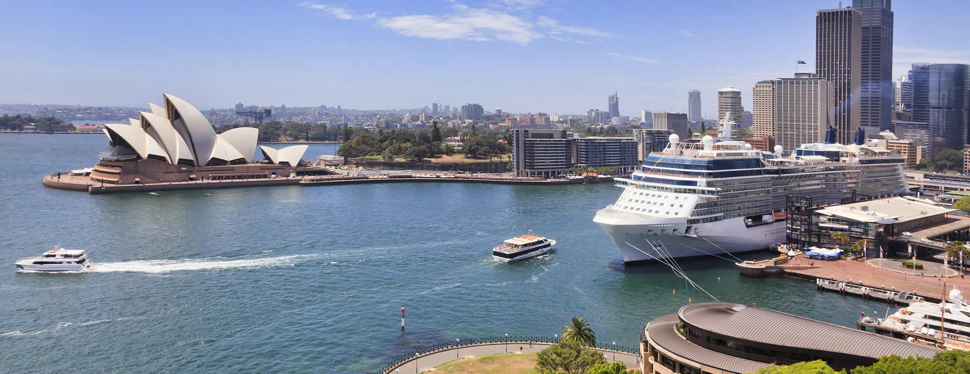 Sydney cruise port terminal and downtown area