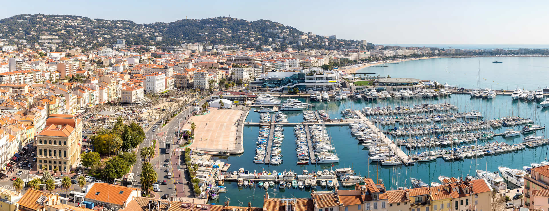 Cannes city and harbor, marina
